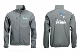 softshell gris logo bleu